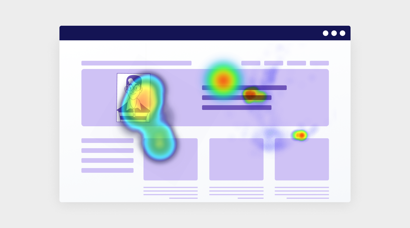 Attention heatmap overlay shown on a webpage