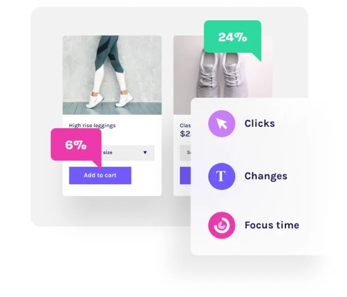 Glassbox interaction maps showing how user click data can be interpreted