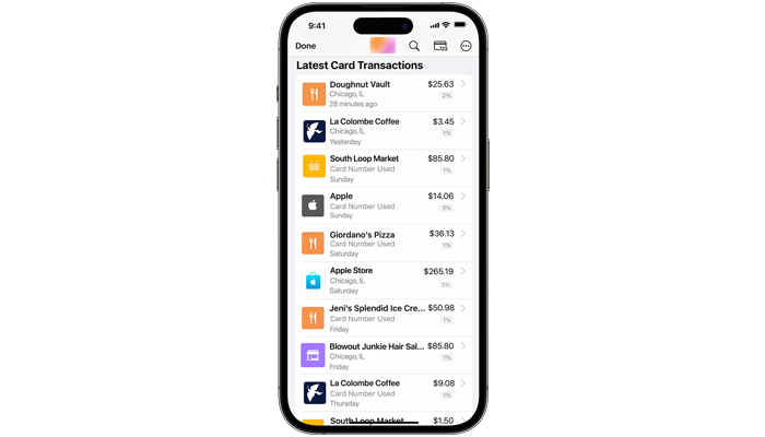 Ios 16 iphone 14 pro wallet apple card latest transactions 1